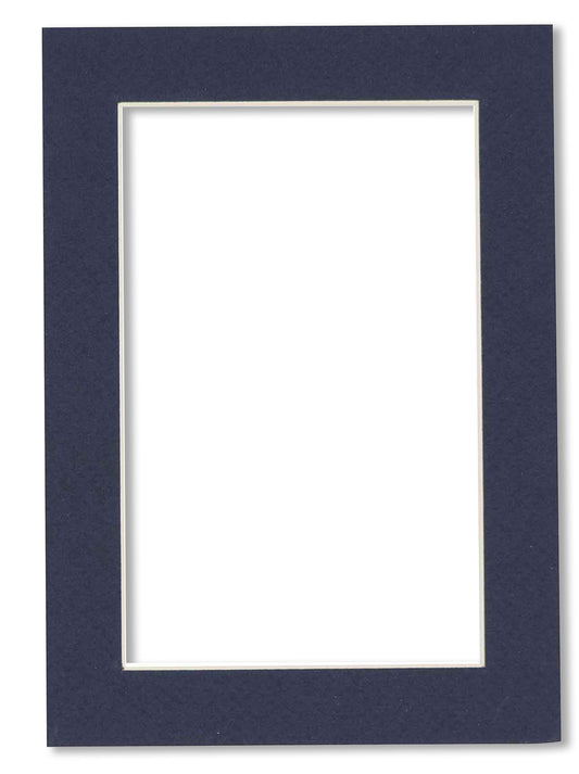 Navy Blue Precut Acid-Free Matboard Set with Clear Bag & Backing