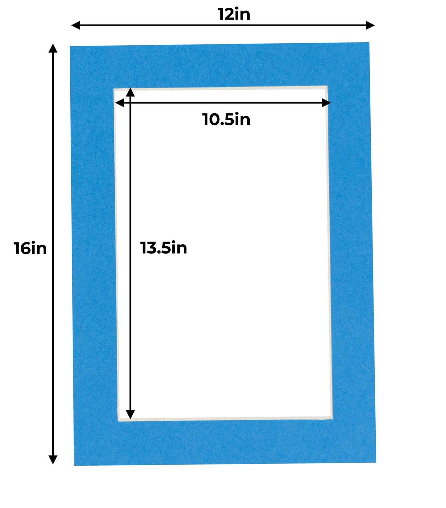 Bay Blue Precut Acid-Free Matboard Set with Clear Bag & Backing