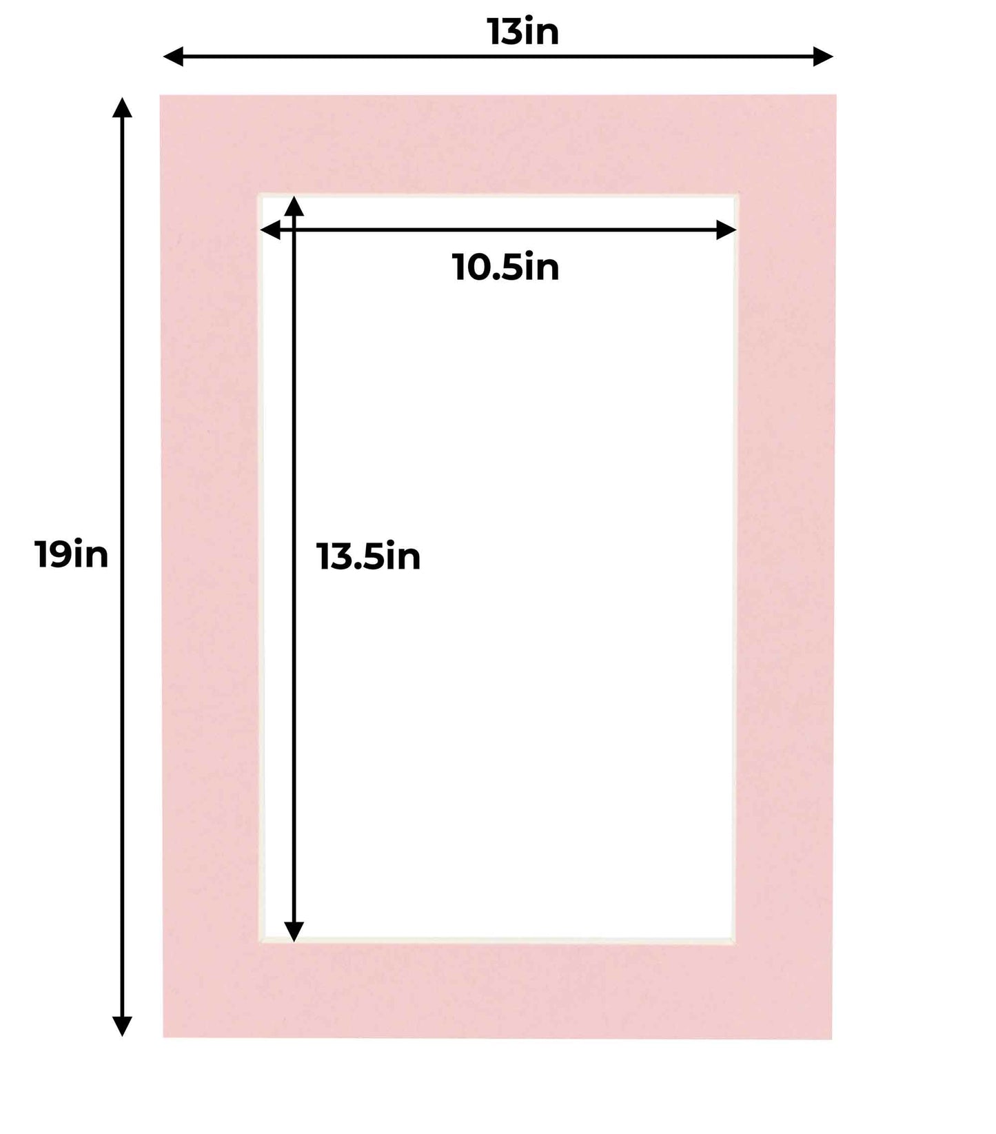 Pink Precut Acid-Free Matboard Set with Clear Bag & Backing