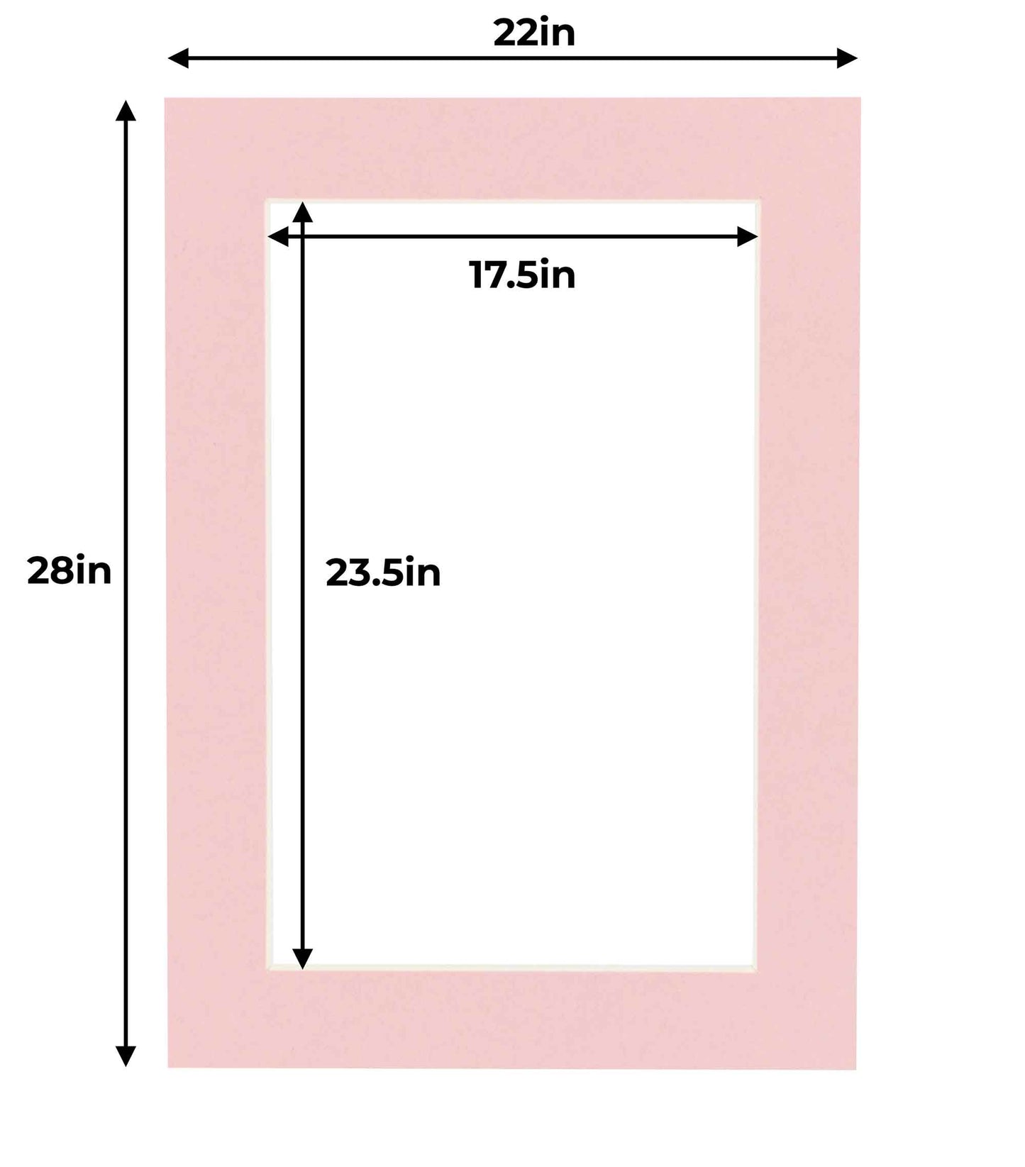 Pink Precut Acid-Free Matboard Set with Clear Bag & Backing