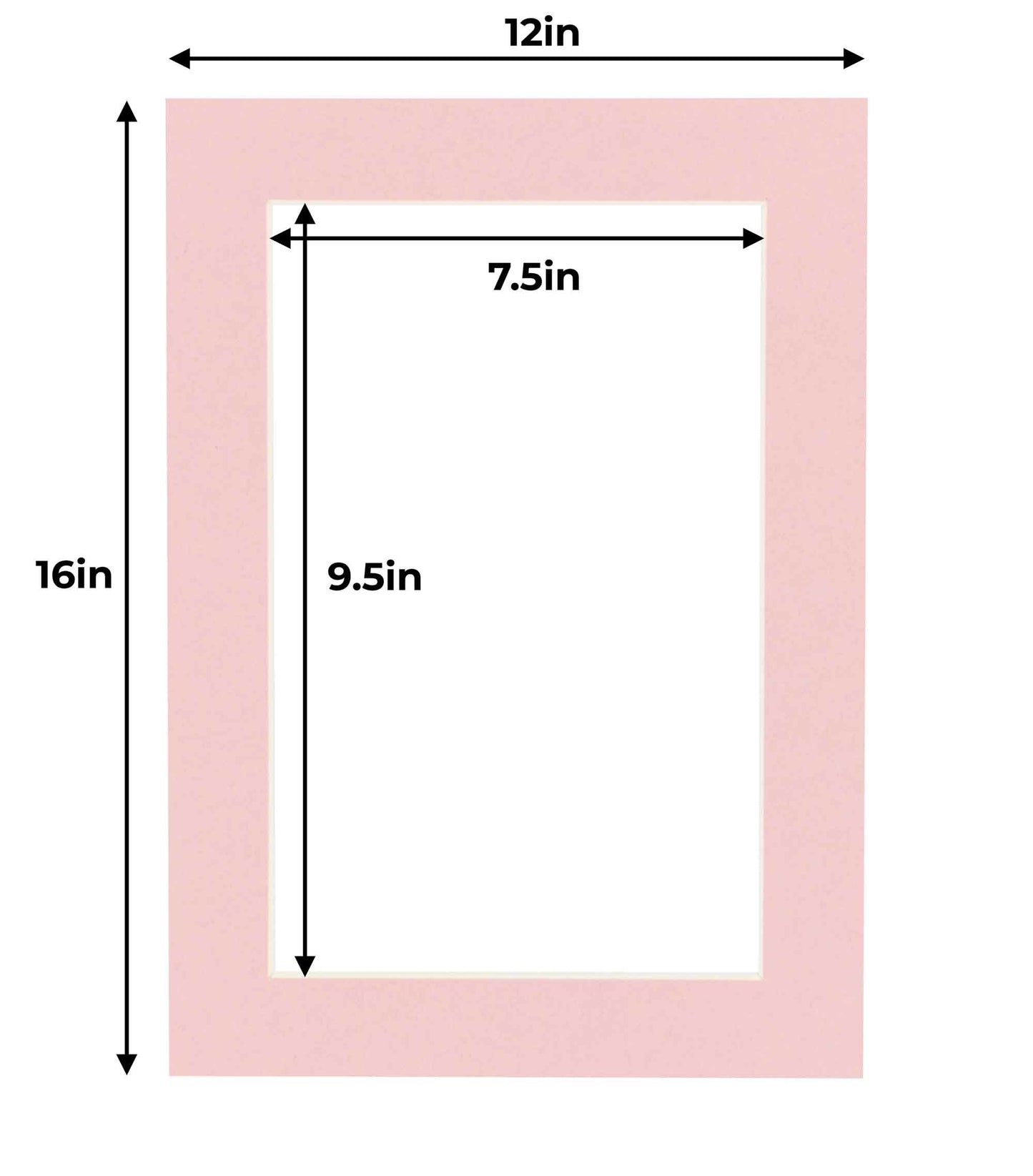 Pink Precut Acid-Free Matboard Set with Clear Bag & Backing