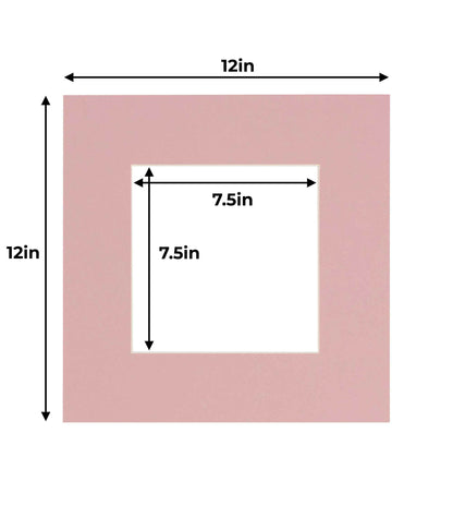 Pink Precut Acid-Free Matboard Set with Clear Bag & Backing