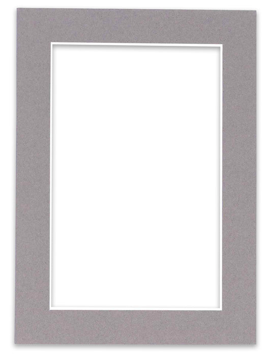 Charcoal Grey Precut Acid-Free Matboard Set with Clear Bag & Backing