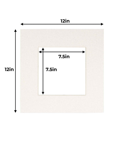 Oyster Shell White Precut Acid-Free Matboard Set with Clear Bag & Backing