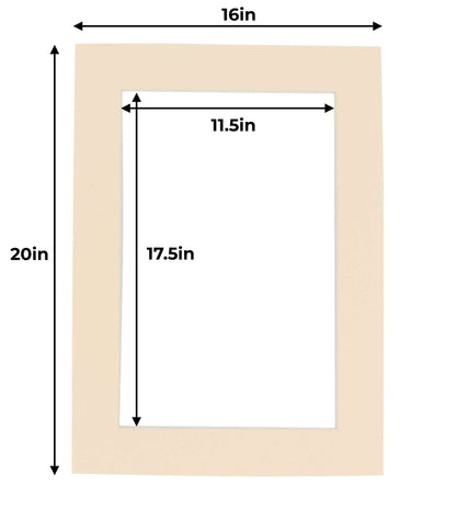 Pack of 10 Cream Precut Acid-Free Matboards