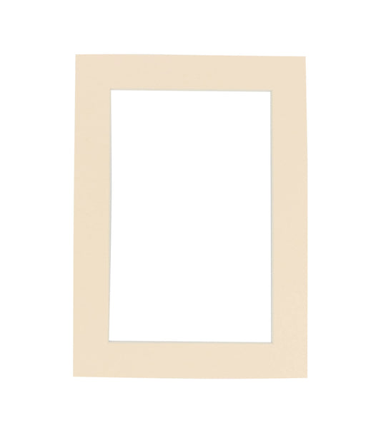 Cream Precut Acid-Free Matboard Set with Clear Bag & Backing