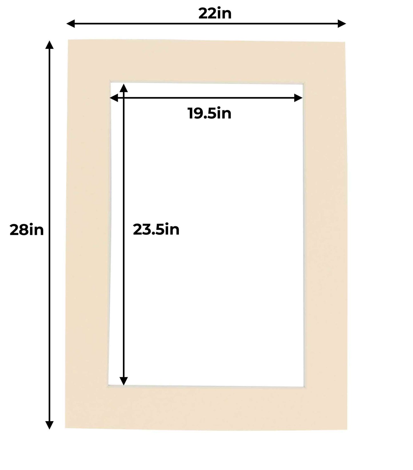 Pack of 10 Cream Precut Acid-Free Matboards