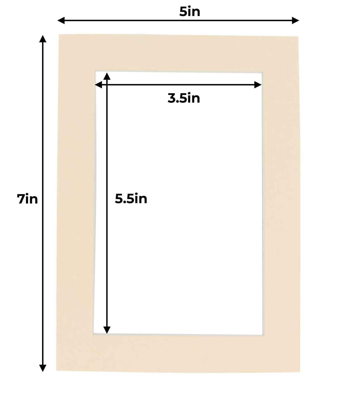 Pack of 10 Cream Precut Acid-Free Matboards