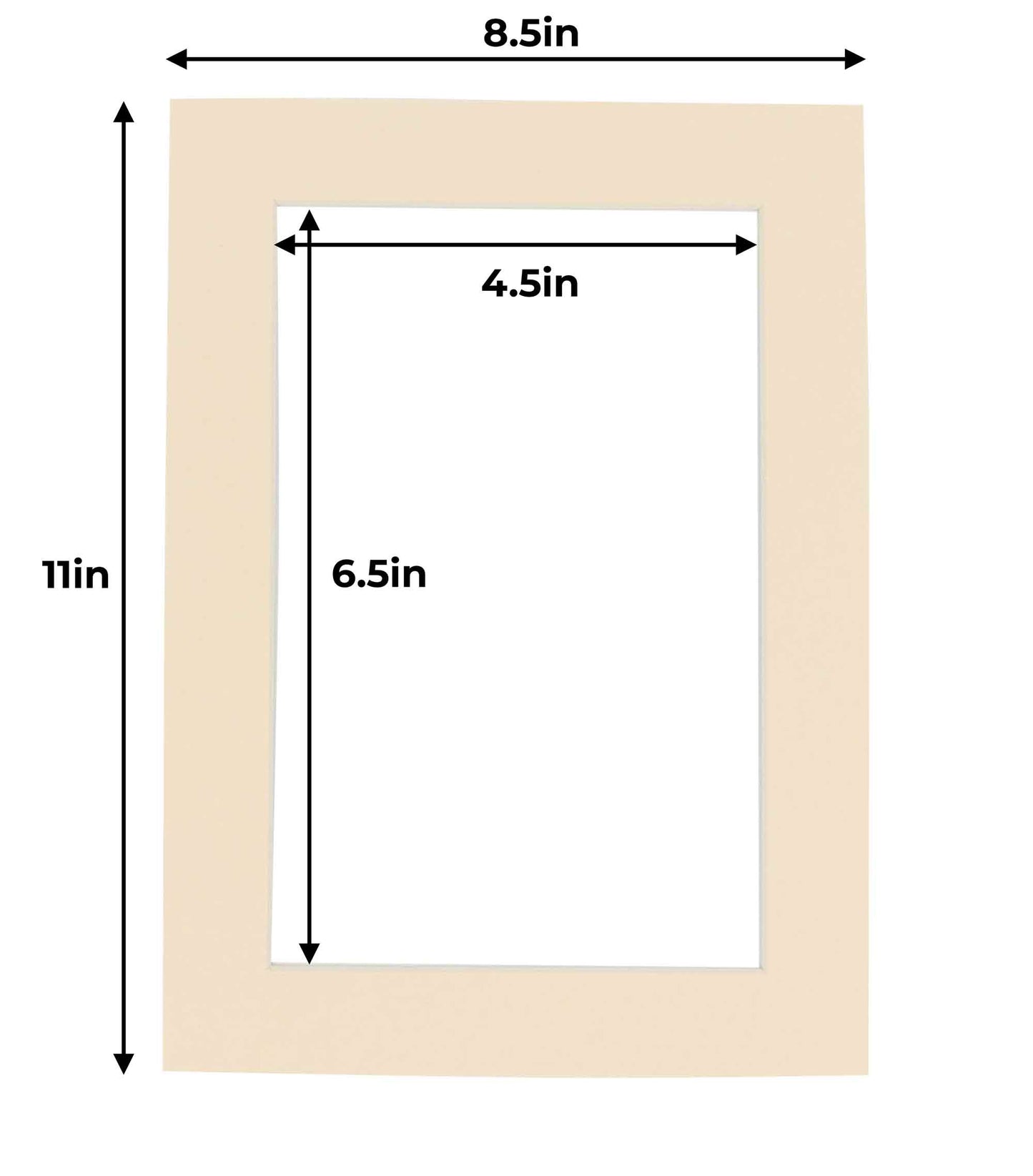 Pack of 10 Cream Precut Acid-Free Matboards