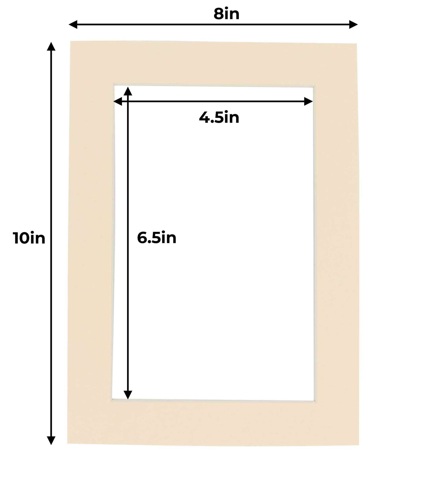 Pack of 10 Cream Precut Acid-Free Matboards