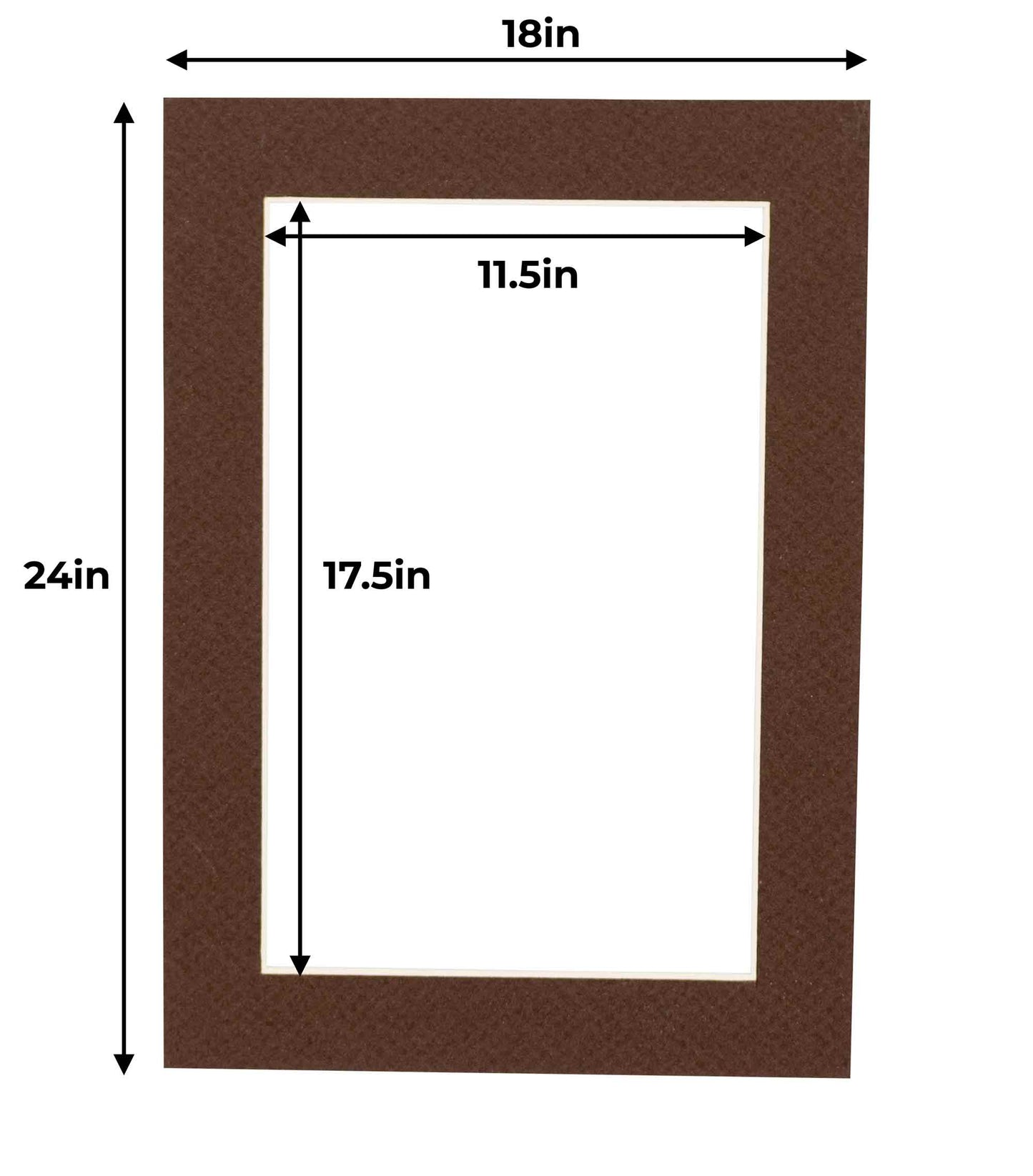 Pack of 25 Chocolate Brown Precut Acid-Free Matboards