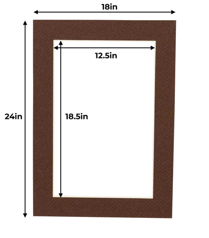 Pack of 25 Chocolate Brown Precut Acid-Free Matboards