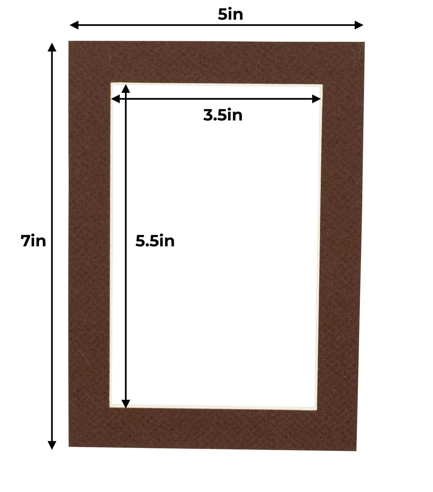 Pack of 25 Chocolate Brown Precut Acid-Free Matboards