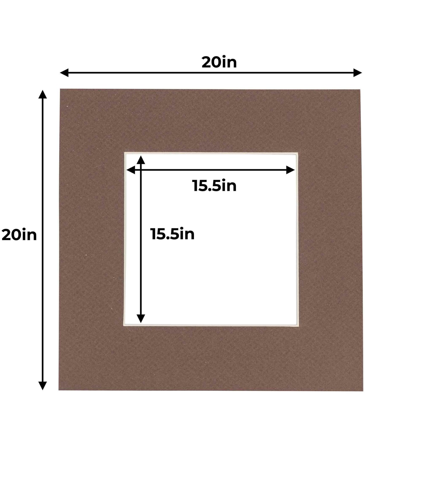 Pack of 25 Chocolate Brown Precut Acid-Free Matboards