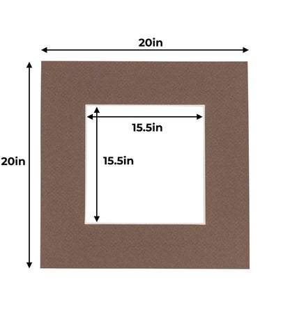 Pack of 25 Chocolate Brown Precut Acid-Free Matboards