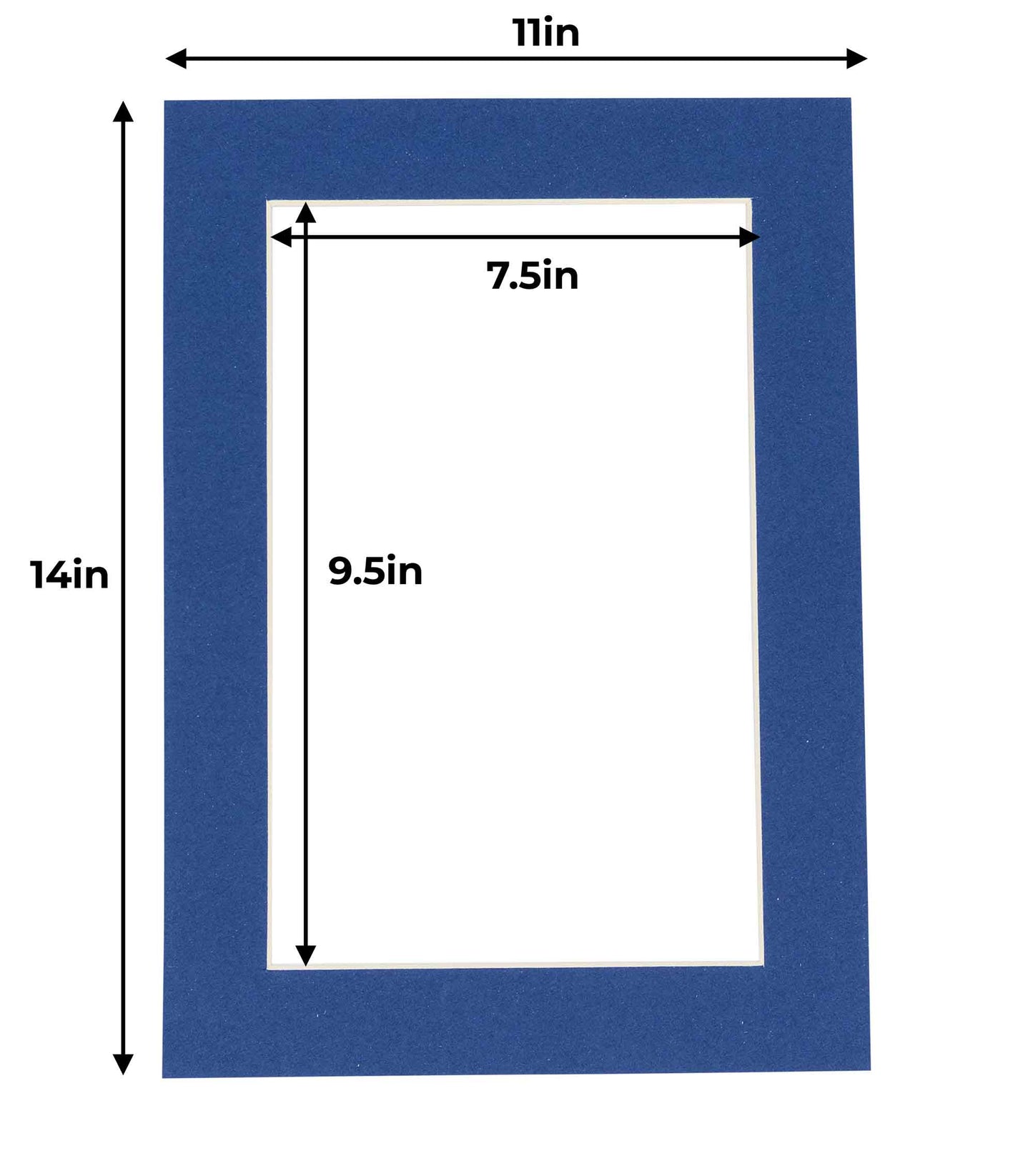 Pack of 10 Bottle Blue Precut Acid-Free Matboards