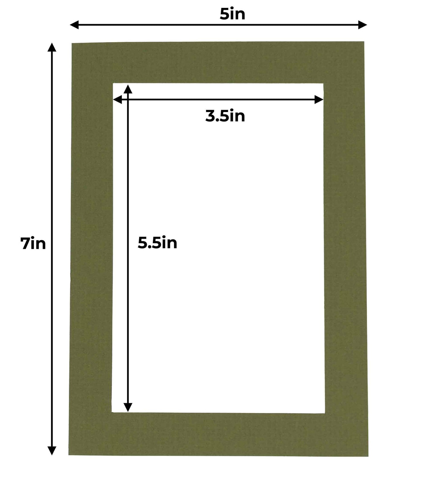 Pack of 10 Dill Green Precut Acid-Free Matboards