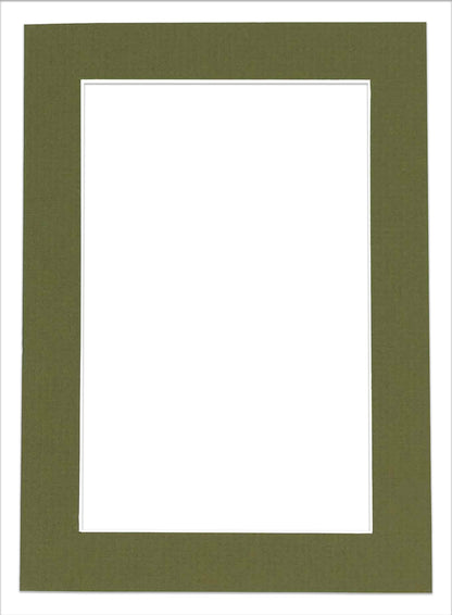 Dill Green Precut Acid-Free Matboard Set with Clear Bag & Backing