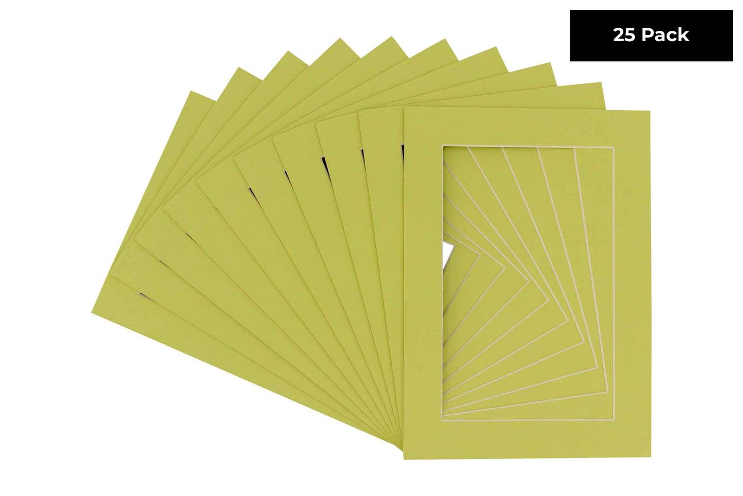 Pack of 25 Pistachio Green Precut Acid-Free Matboards