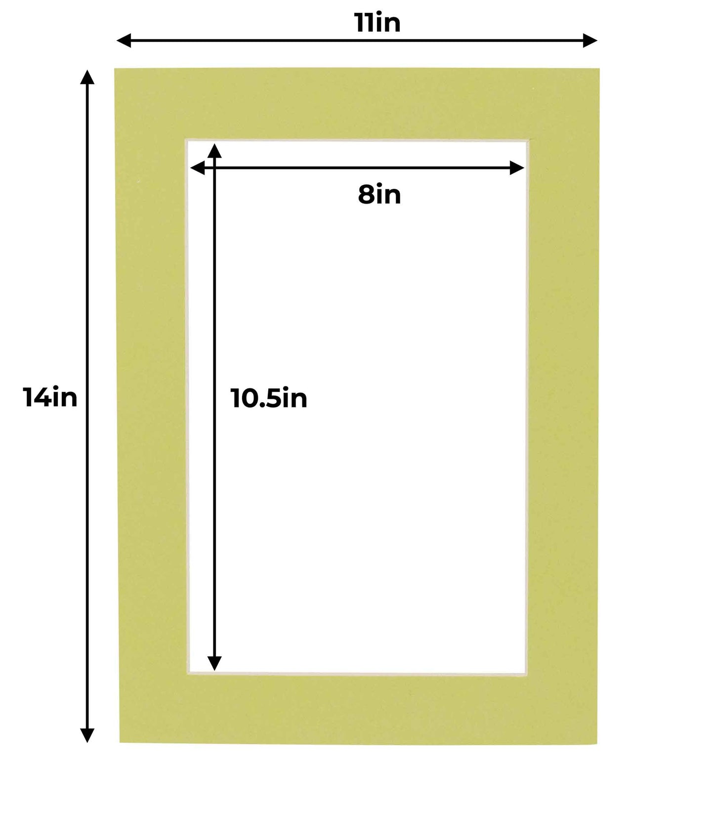 Pack of 25 Pistachio Green Precut Acid-Free Matboards