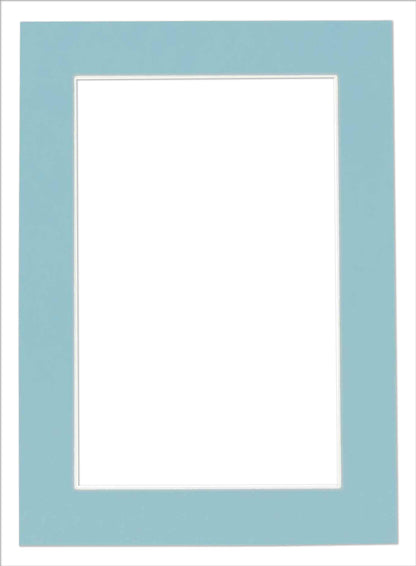 Aqua Blue Precut Acid-Free Matboard Set with Clear Bag & Backing