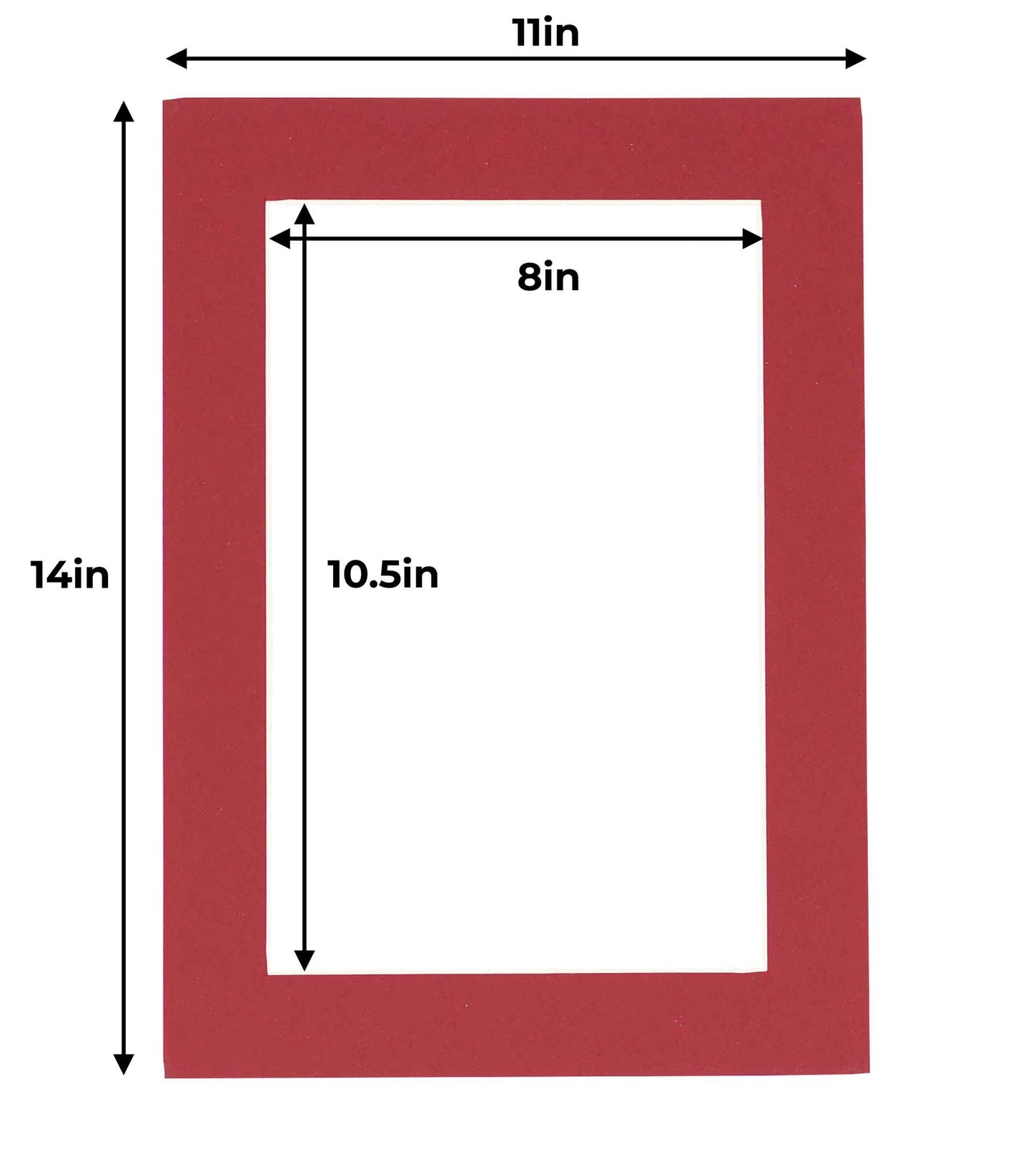 Pack of 25 Deep Red Precut Acid-Free Matboards