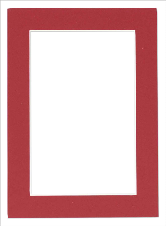 Deep Red Precut Acid-Free Matboard Set with Clear Bag & Backing