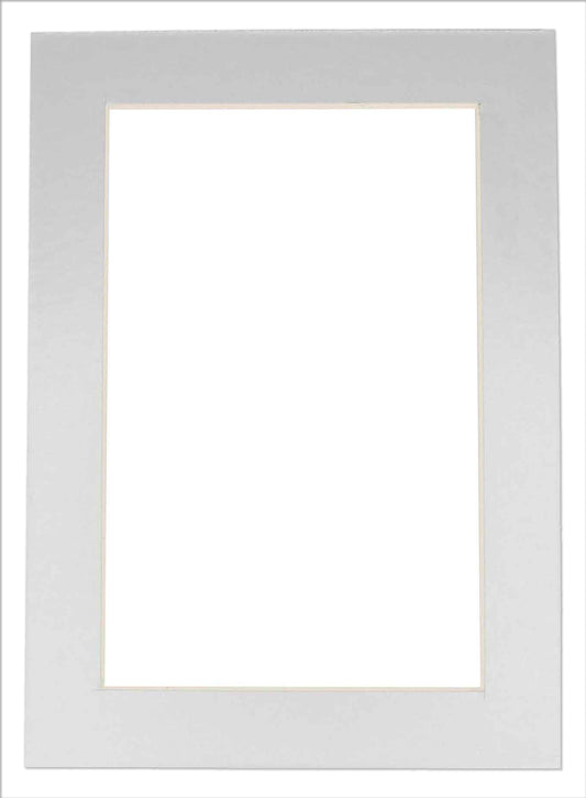 Metallic Silver Precut Acid-Free Matboard Set with Clear Bag & Backing