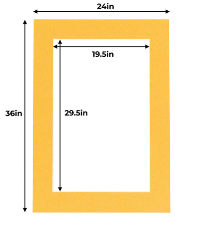 Pack of 10 Topaz Orange Precut Acid-Free Matboards