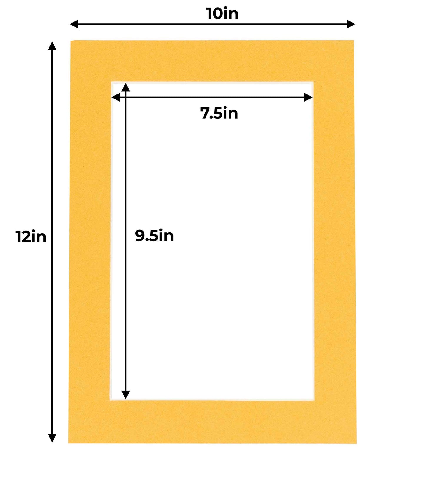 Pack of 10 Topaz Orange Precut Acid-Free Matboards