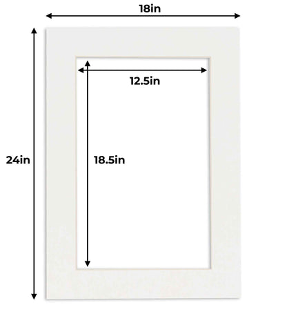 Pack of 25 Textured White Precut Acid-Free Matboards