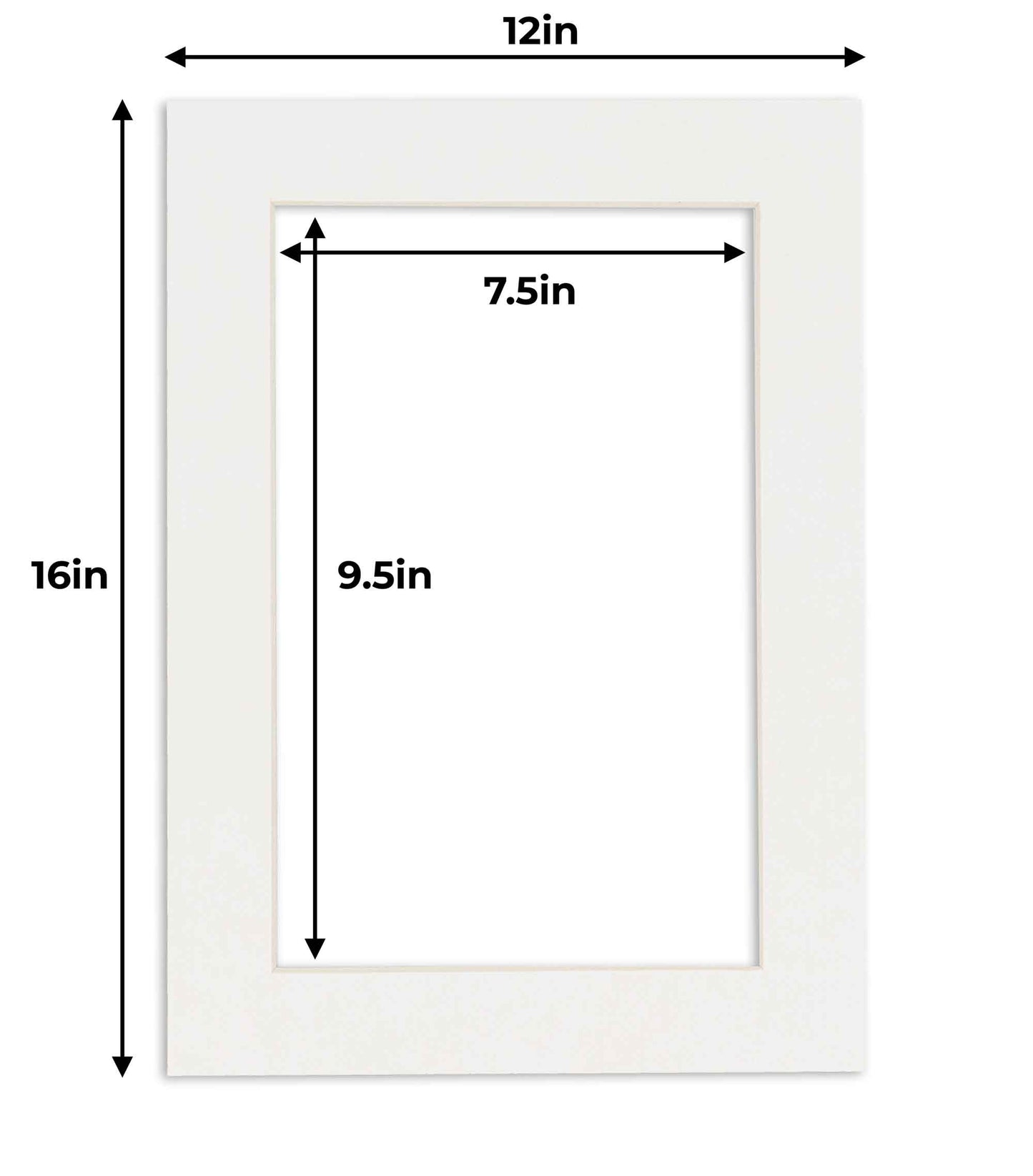 Pack of 25 Textured White Precut Acid-Free Matboard Set with Clear Bags & Backings