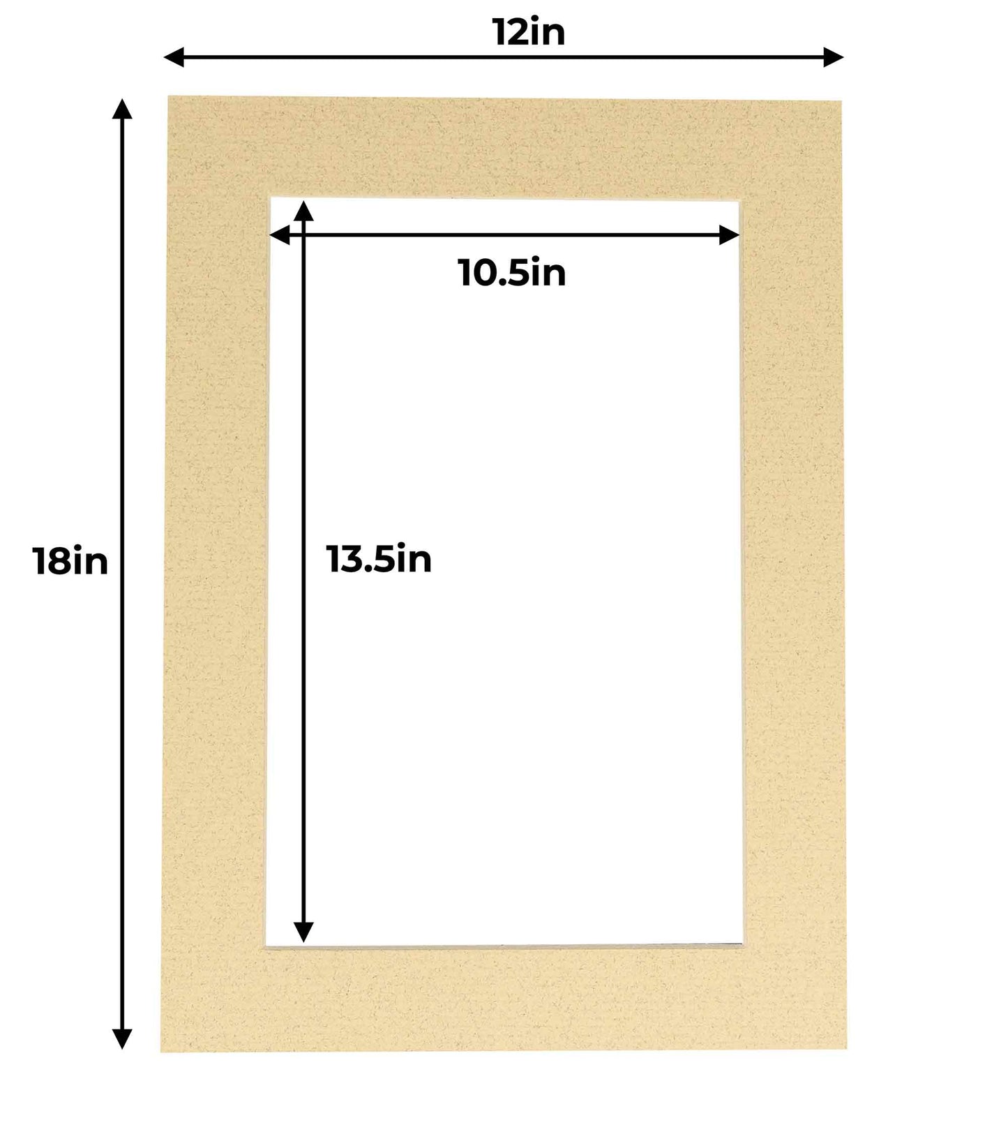 Pack of 10 Tan Precut Acid-Free Matboards