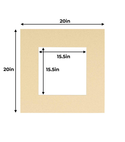 Pack of 25 Tan Precut Acid-Free Matboards