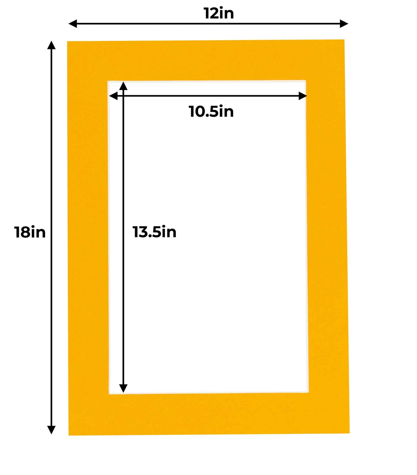 Golden Orange Precut Acid-Free Matboard Set with Clear Bag & Backing