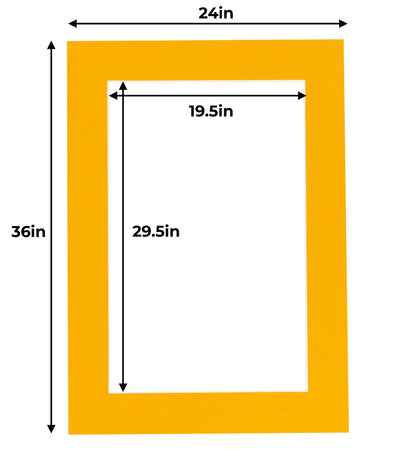 Pack of 10 Golden Orange Precut Acid-Free Matboards