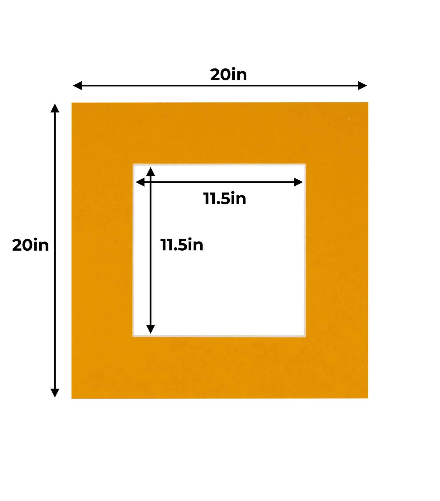 Golden Orange Precut Acid-Free Matboard Set with Clear Bag & Backing