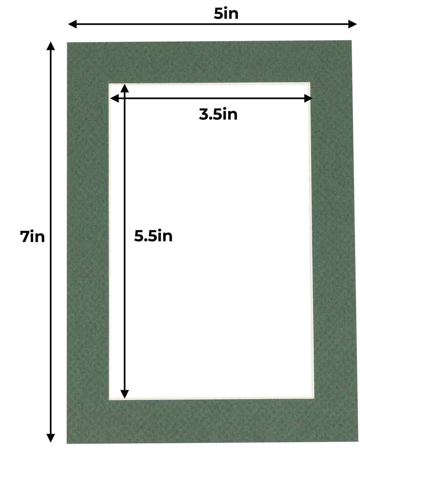 Pack of 10 Hunter Green Precut Acid-Free Matboards