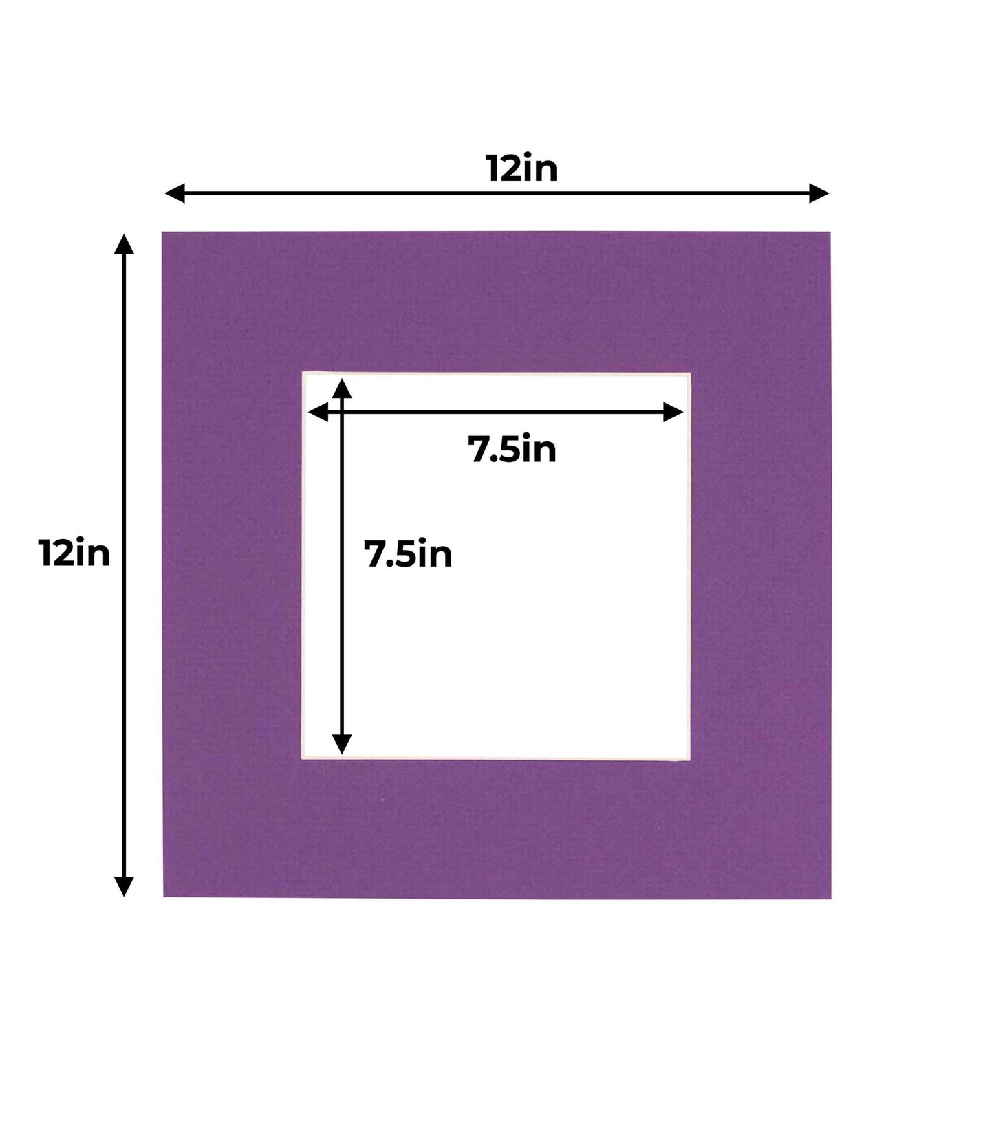 Pack of 25 Dark Purple Precut Acid-Free Matboards