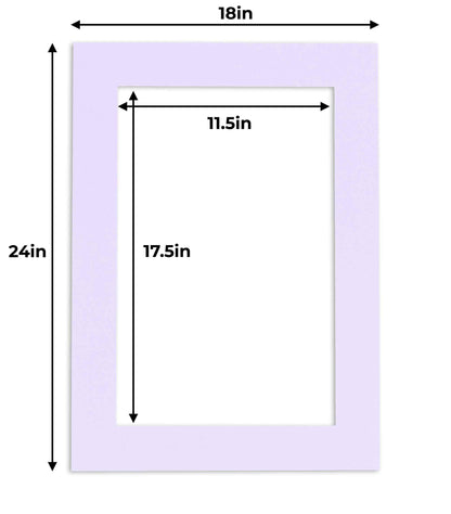 Pack of 10 Light Purple Precut Acid-Free Matboards