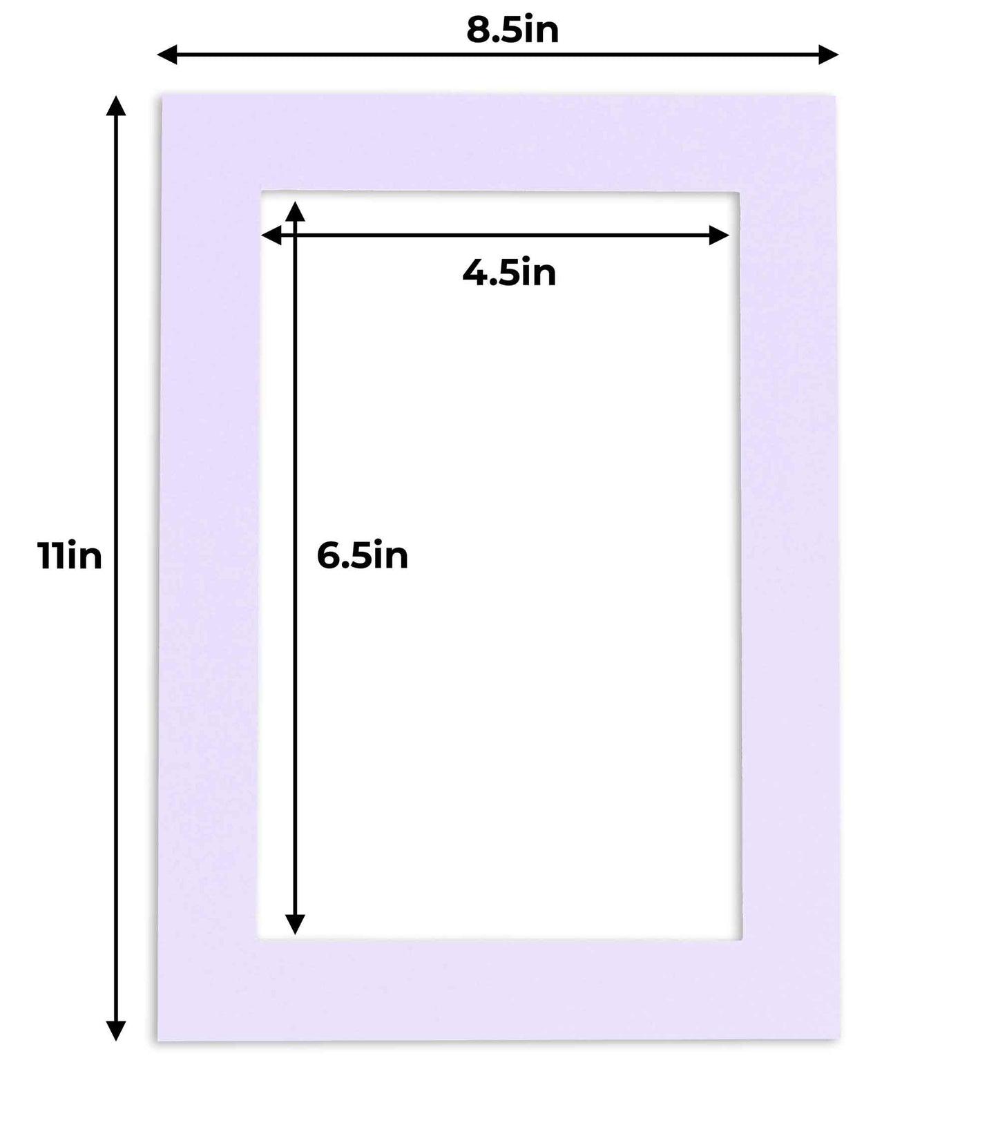 Pack of 10 Light Purple Precut Acid-Free Matboards