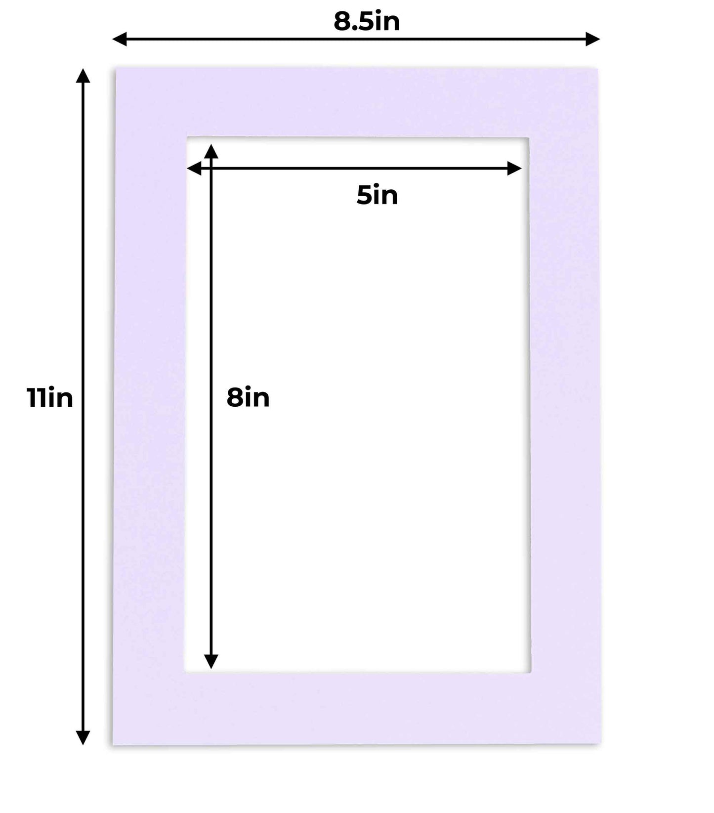 Pack of 10 Light Purple Precut Acid-Free Matboards