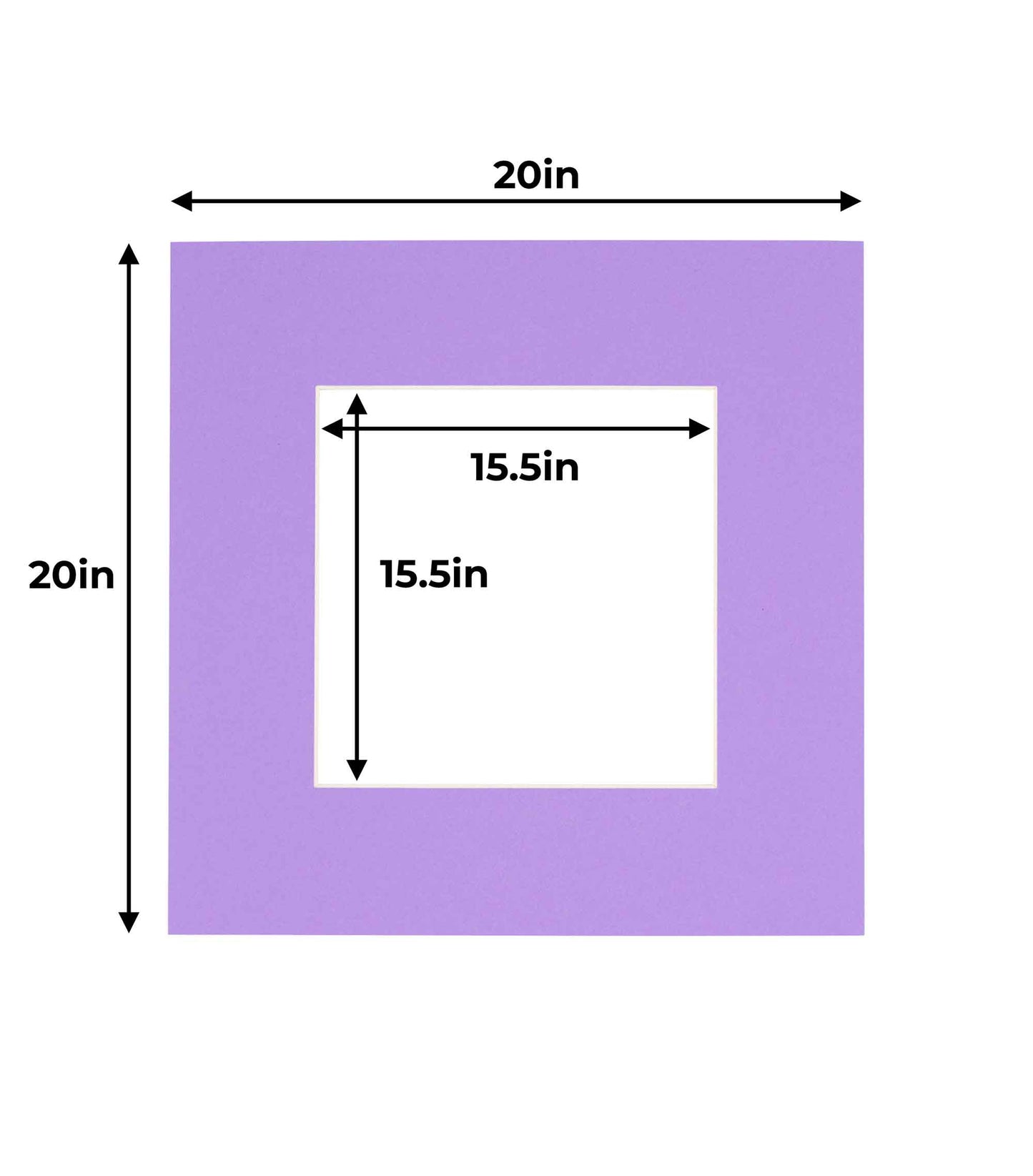 Pack of 10 Light Purple Precut Acid-Free Matboards