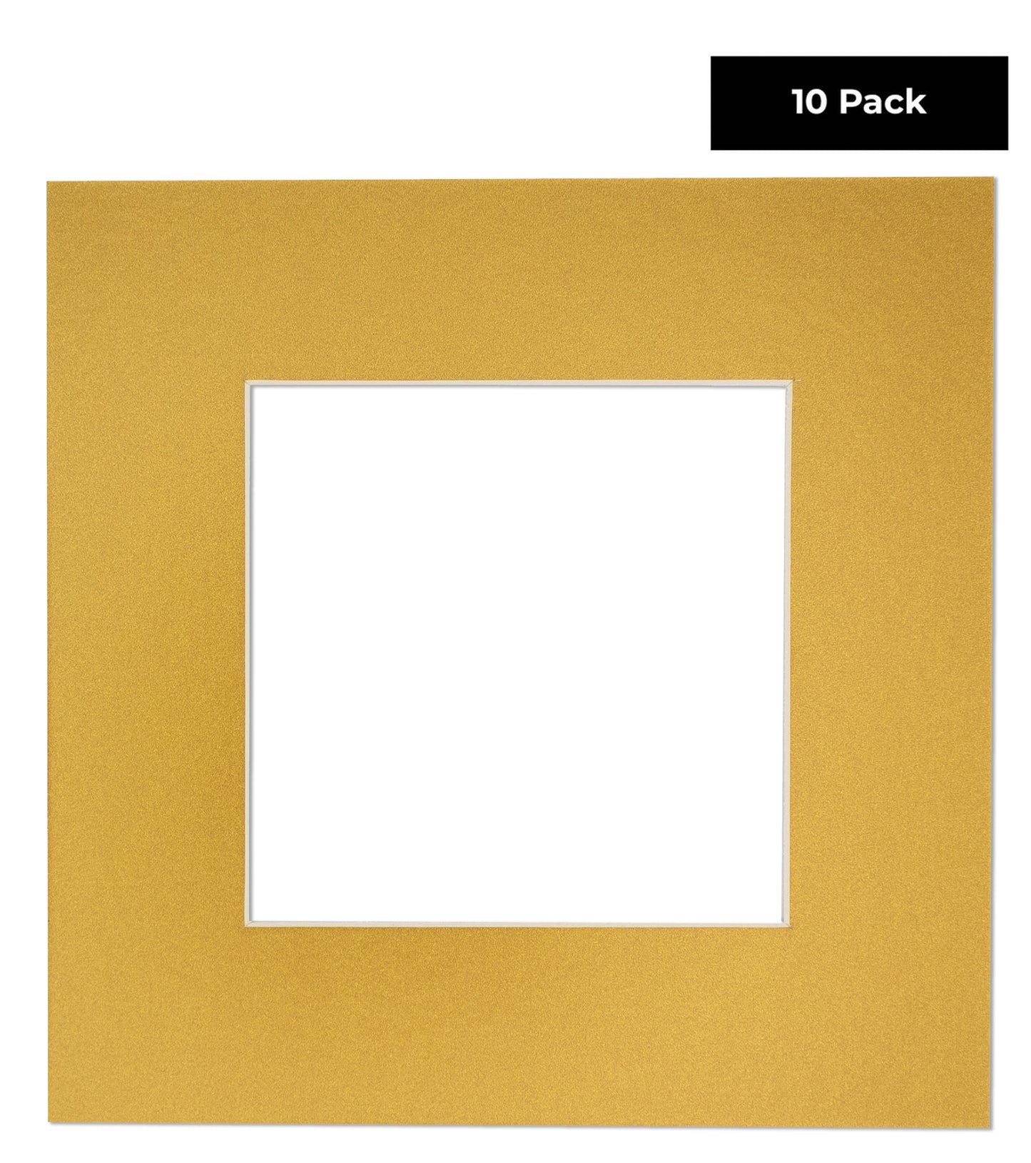 Pack of 10 Metallic Gold Precut Acid-Free Matboards