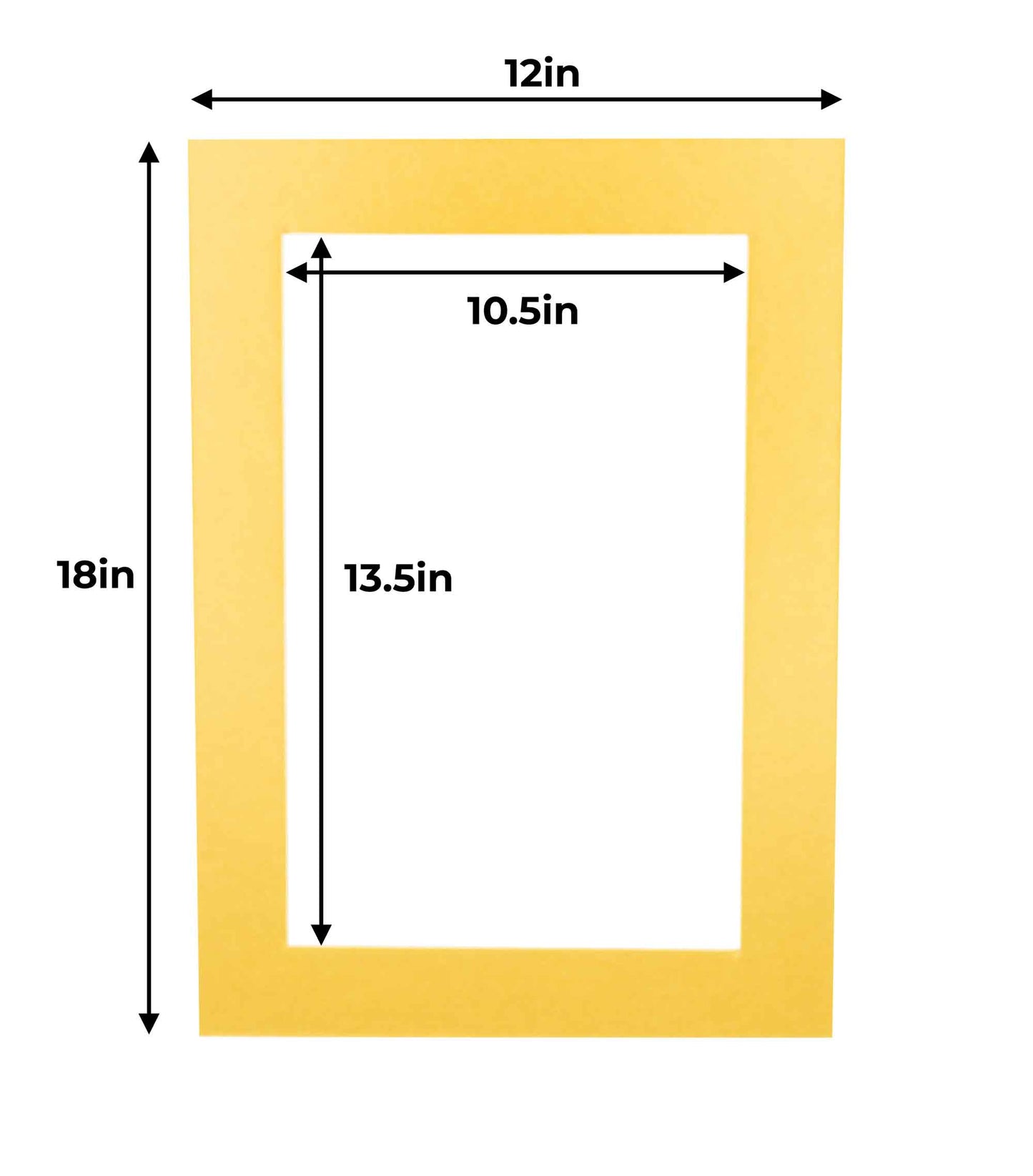 Pack of 10 Metallic Gold Precut Acid-Free Matboards