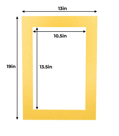 Metallic Gold Precut Acid-Free Matboard Set with Clear Bag & Backing