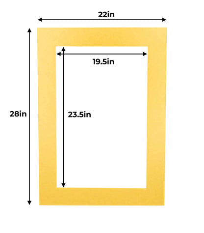 Pack of 10 Metallic Gold Precut Acid-Free Matboards