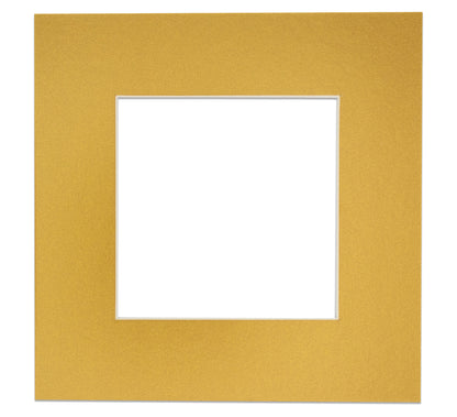 Metallic Gold Precut Acid-Free Matboard Set with Clear Bag & Backing