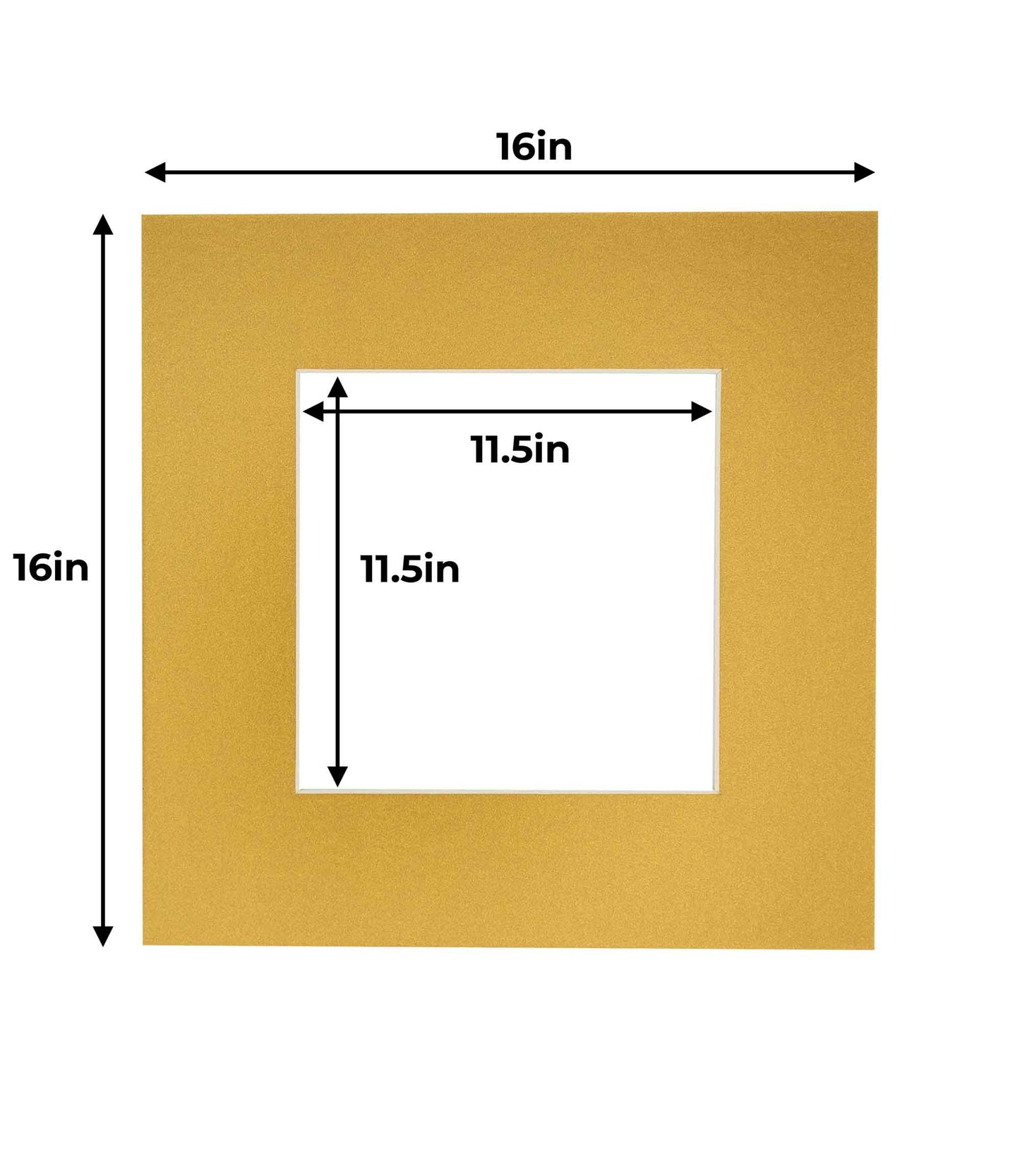 Metallic Gold Precut Acid-Free Matboard Set with Clear Bag & Backing