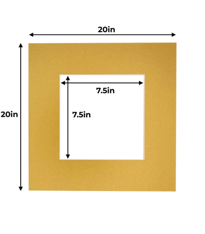 Pack of 10 Metallic Gold Precut Acid-Free Matboards